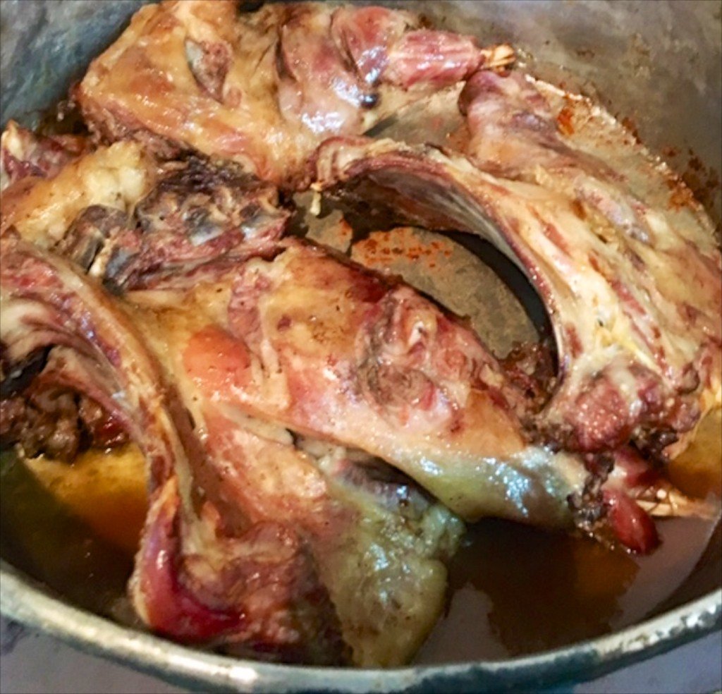 Slow-roasted lamb, Berat